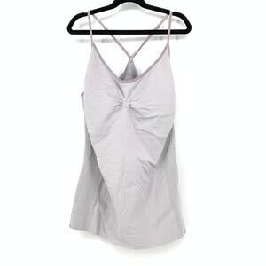 Lucy Racerback Athletic Tank Top Womens Size Large Pale Gray Lavender